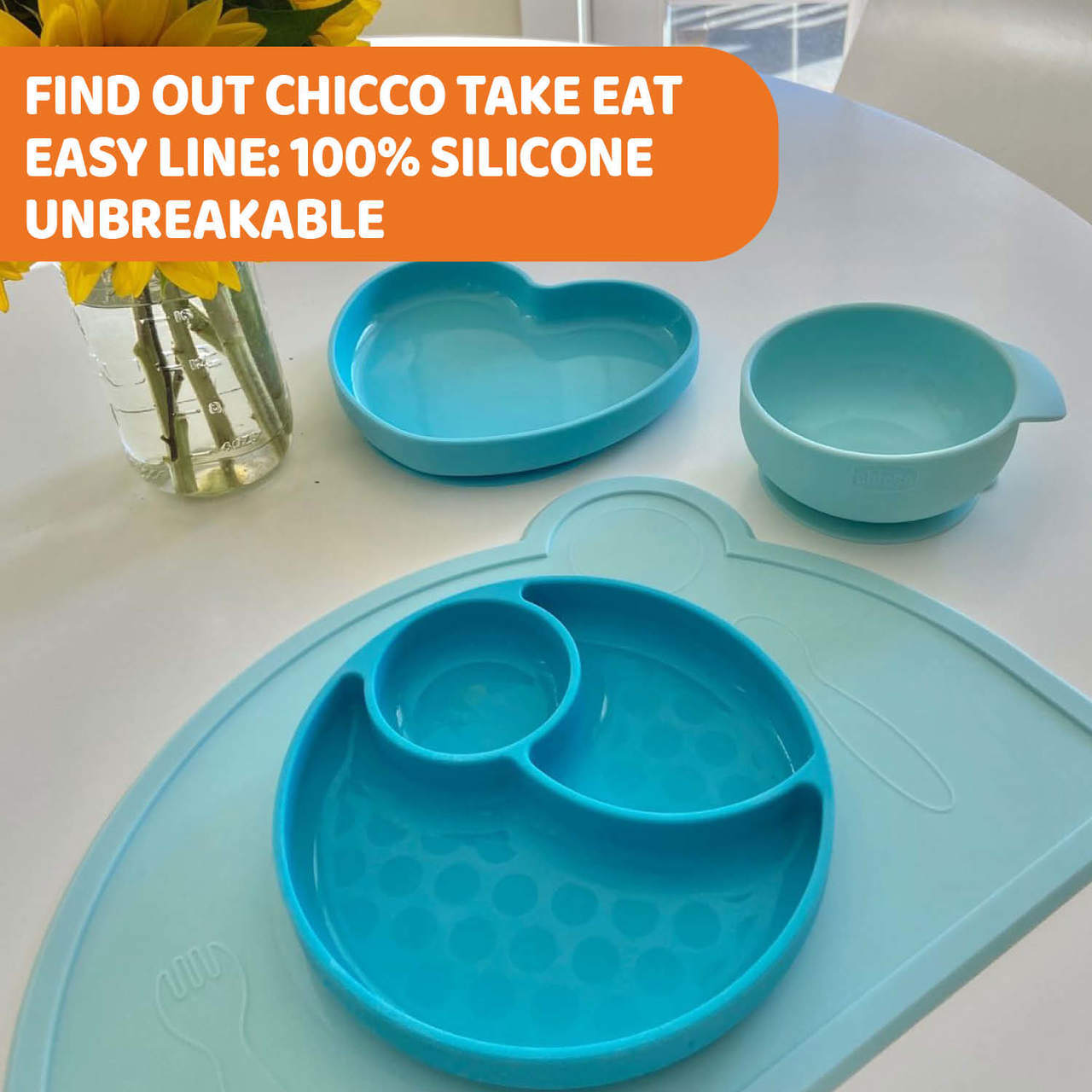 Chicco Papa Silicone Set_ Pink_ 6M+