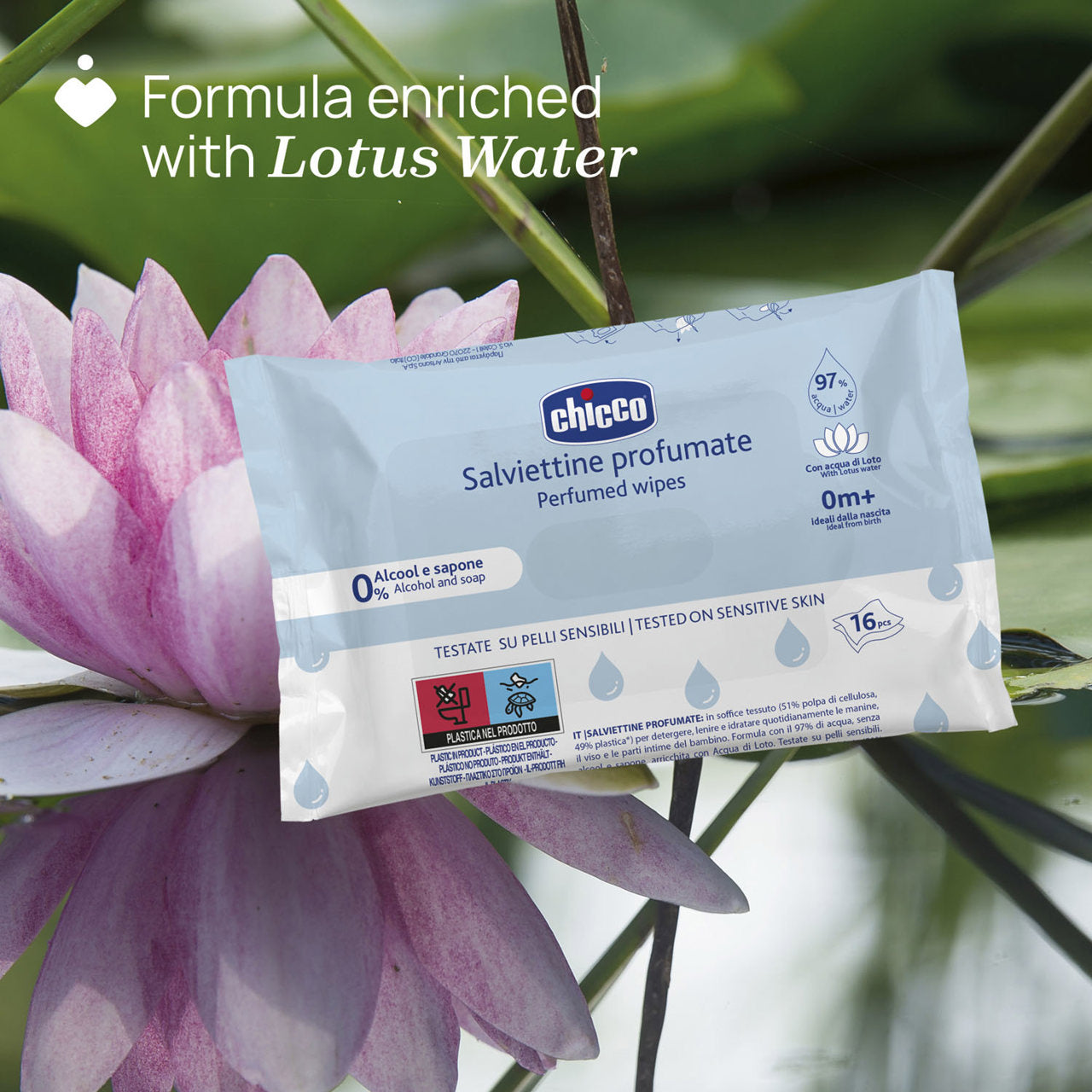 Chicco Scented Wipes – 0M+ (16 wipes) (ref. CH.Hig12050200000 )