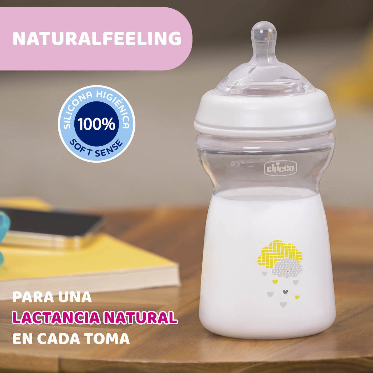 Chicco Natural Feeding Bottle Pp_ 6M+ - 330ml
