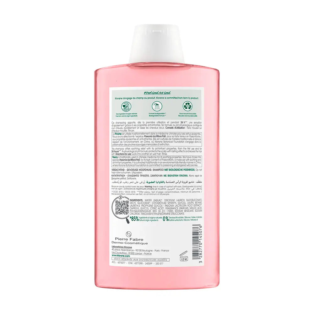 Klorane Capillary Peony Shampoo - 400ml - Healtsy