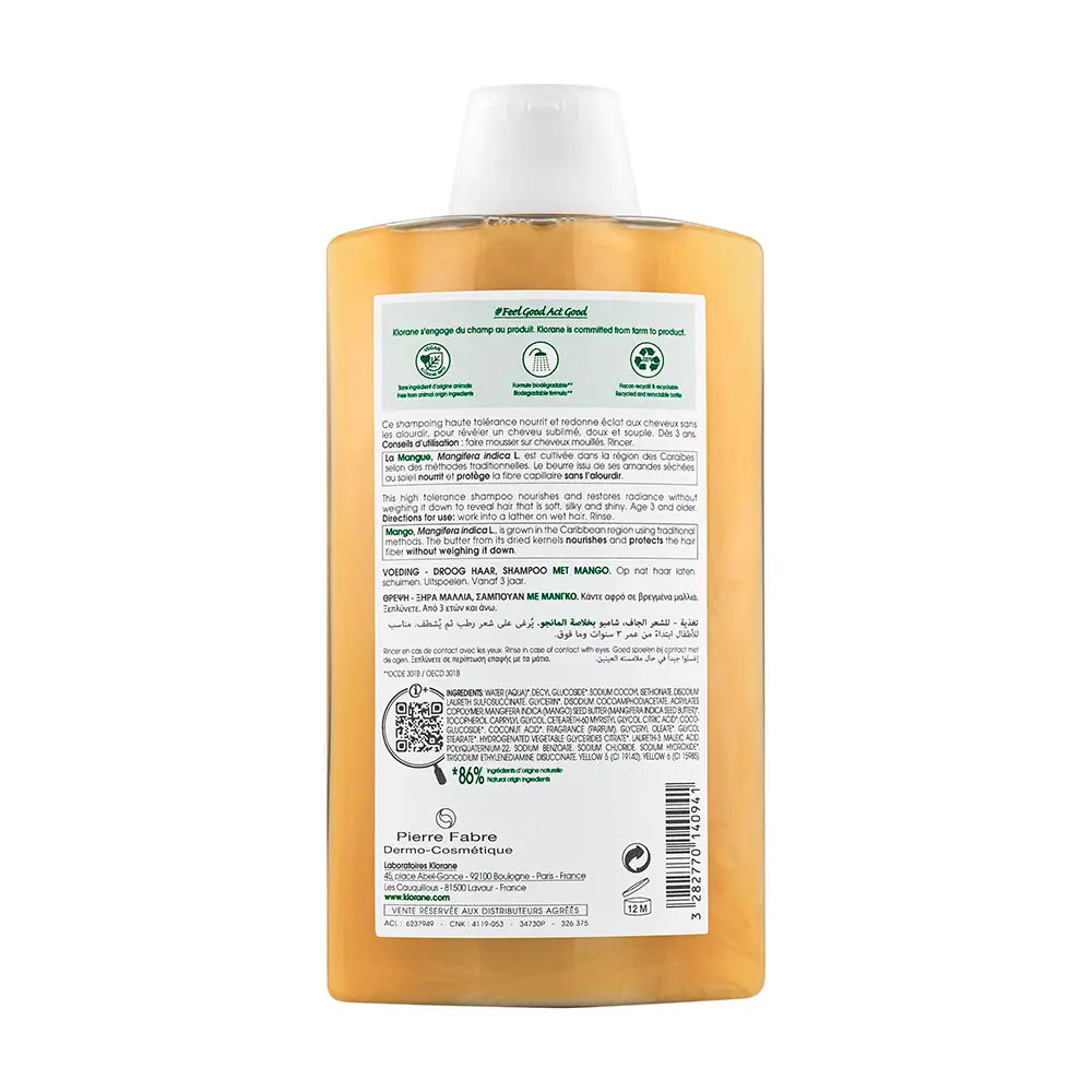 Klorane Capillary Manga Butter Shampoo - 400ml - Healtsy