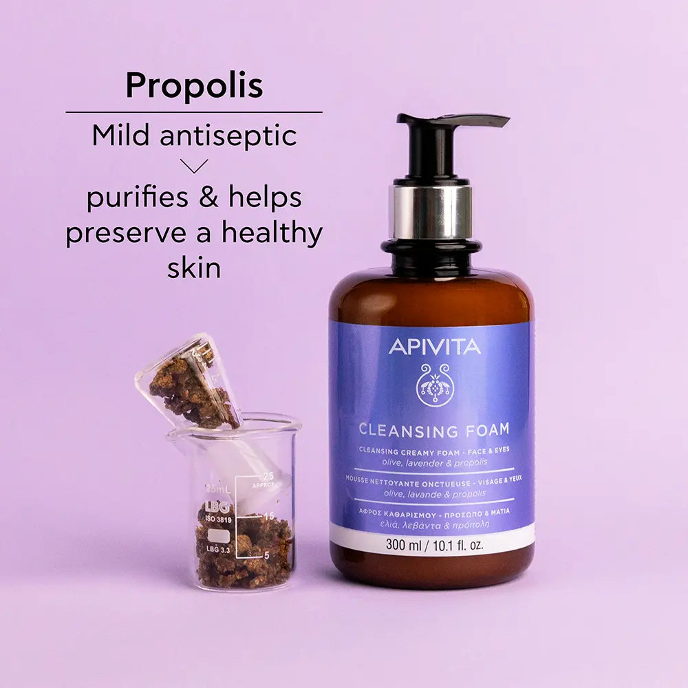 Apivita Face/Eye Cleansing Foam - 300ml - Healtsy