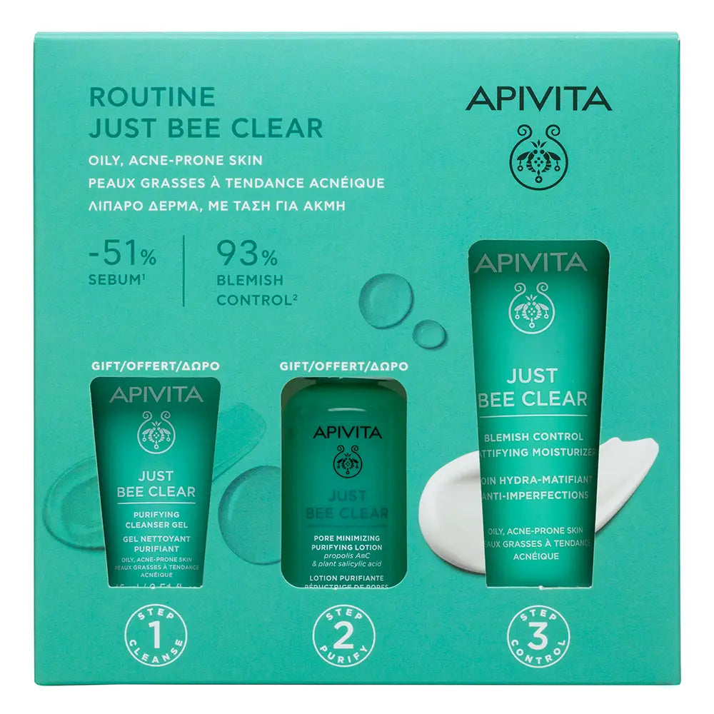Apivita Just Bee Clear Routine - Healtsy
