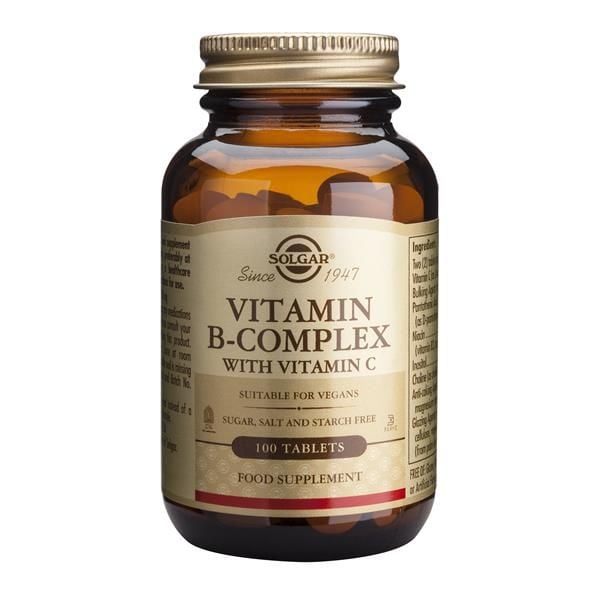 Solgar Vitamin B + Vitamin C Complex - 500mg (x100 tablets) - Healtsy