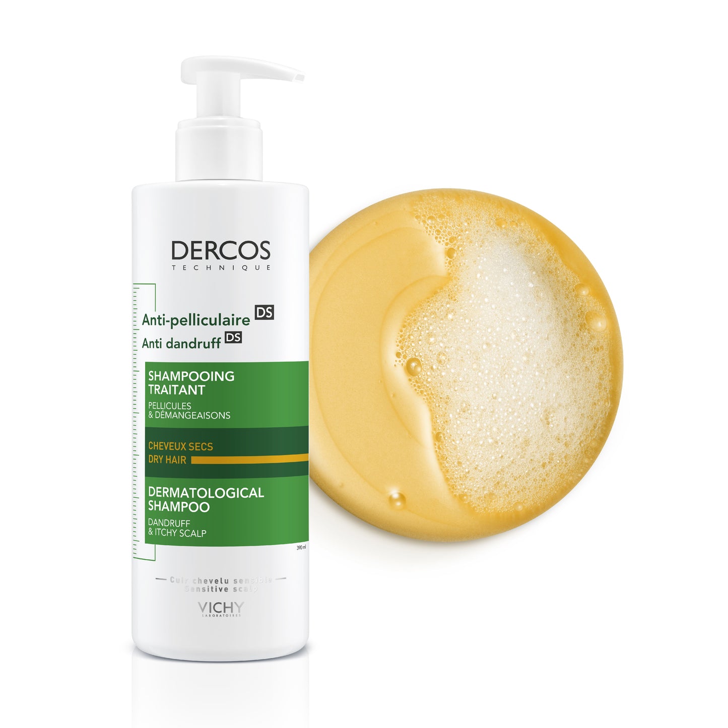Dercos Anti-Dandruff Shampoo for Dry Hair - 400ml - Healtsy