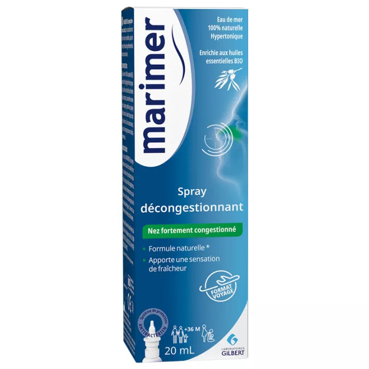 Marimer Nasal Decongestant Spray Essential Oils - 20ml - Healtsy