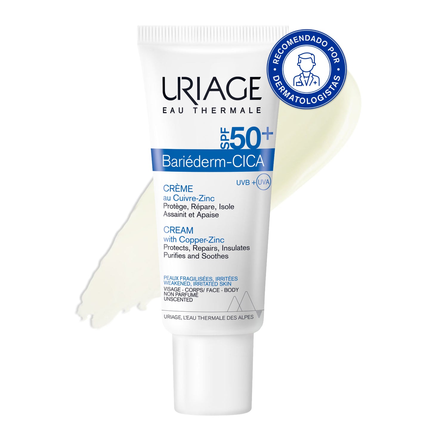 Uriage Bariéderm Cica-Cream SPF50+ With Cu-Zn - 40ml - Healtsy