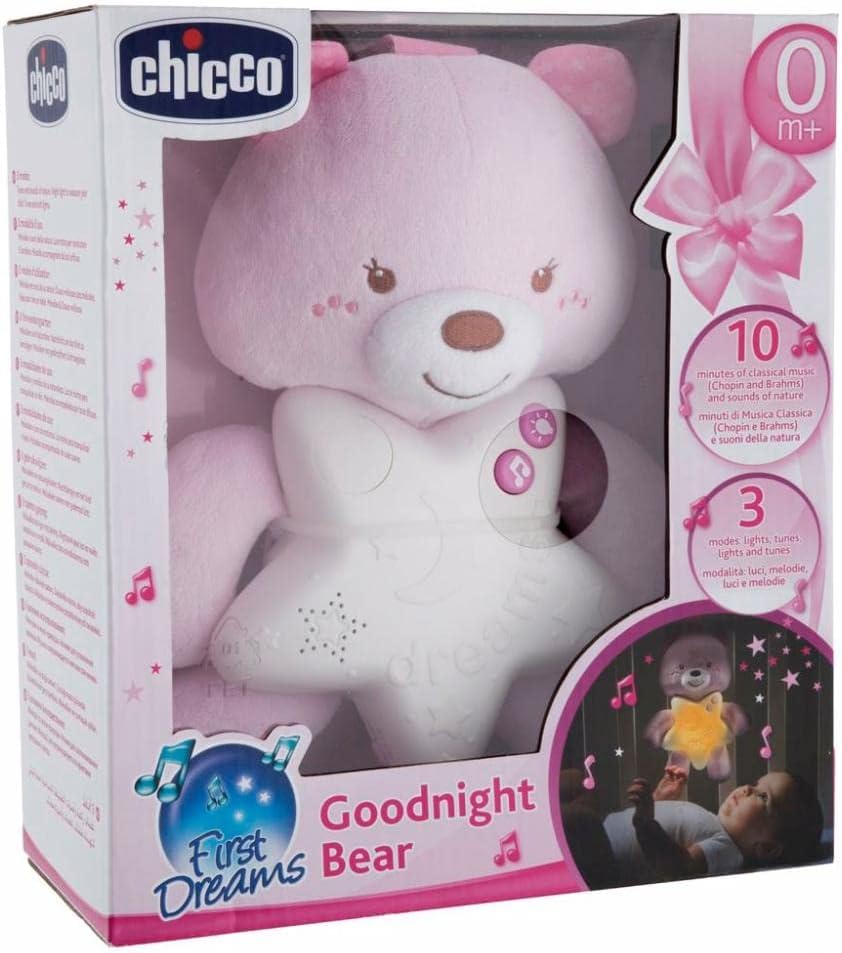 Chicco Good Night Pink Bear Panel - Healtsy