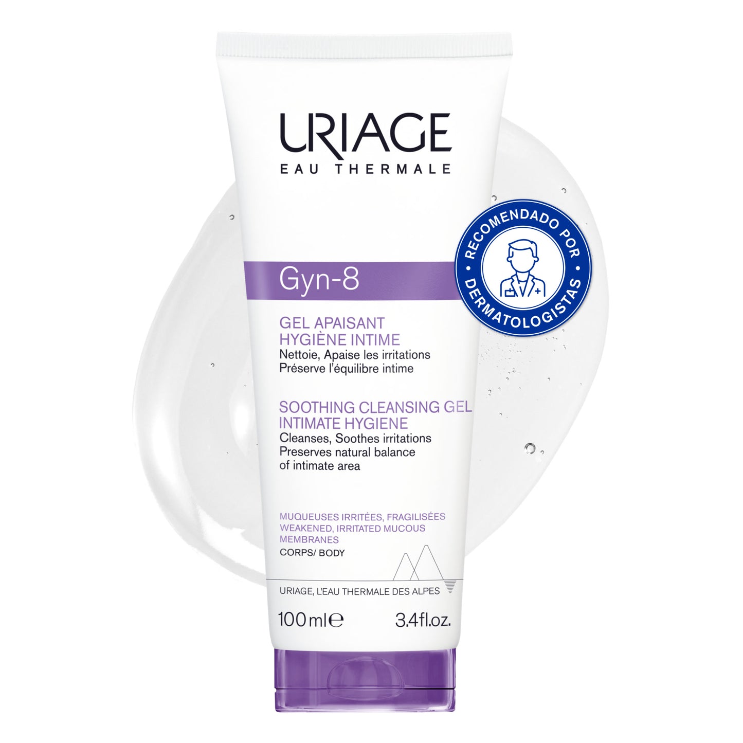 Uriage Gyn-8 Intimate Hygiene Soothing Cleansing Gel - 100ml - Healtsy