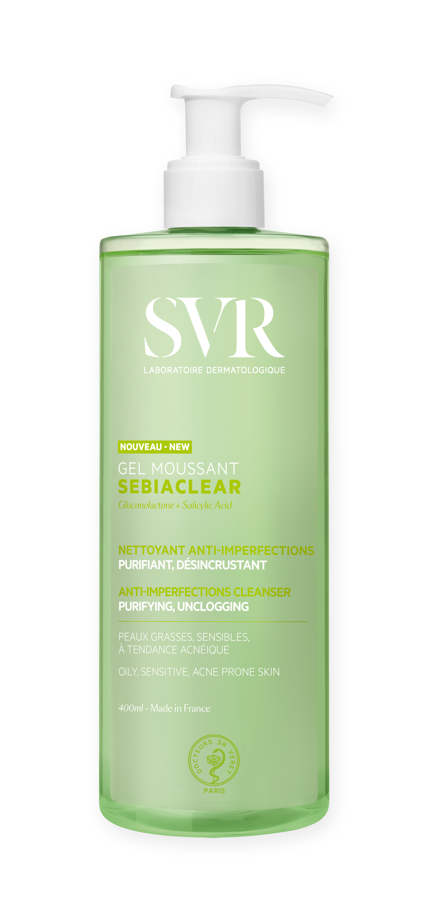SVR Sebiaclear Gel Moussant - 400ml - Healtsy