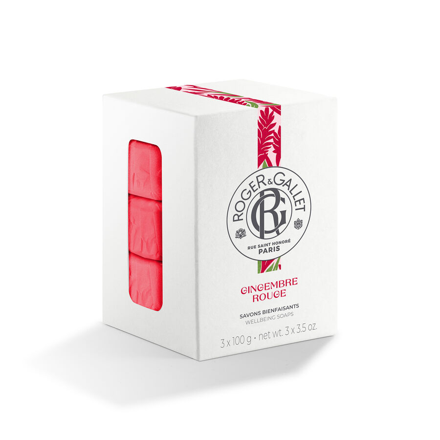 Roger & Gallet Gingembre Rouge Seife – 100 g (Dreierpack)