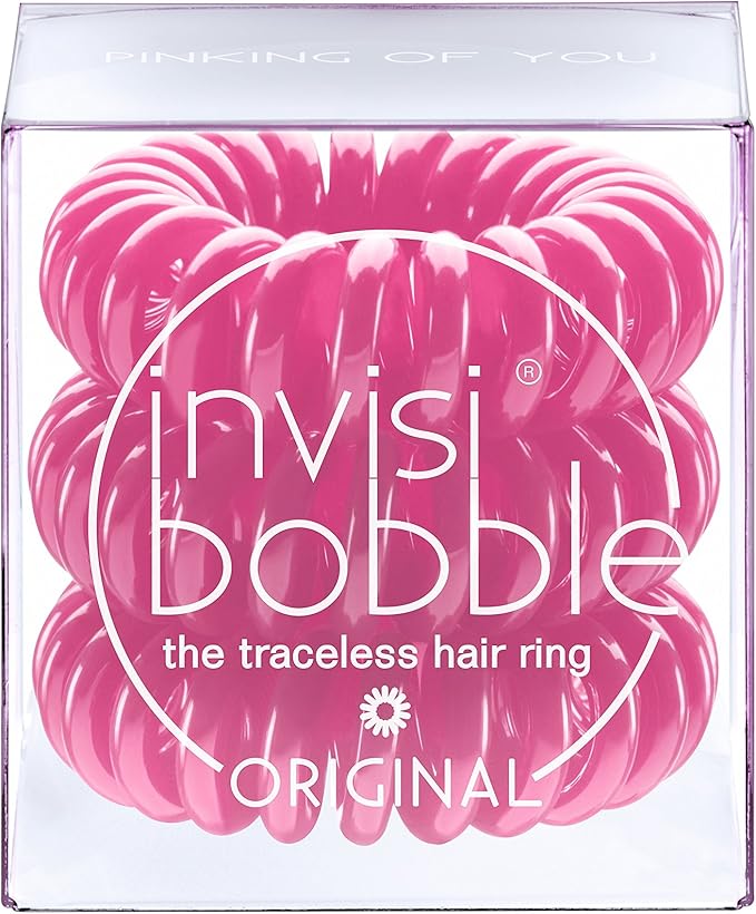 Invisibobble Power Pink Hair Elastic (X3 pcs) - Healtsy