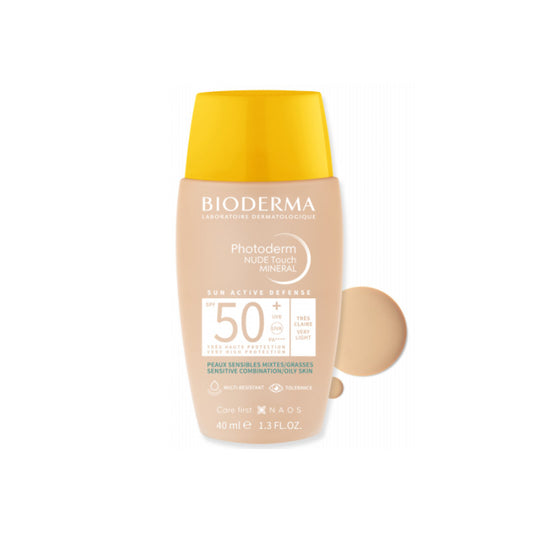 Bioderma Photoderm Nude Touch Mineral SPF50 _ Very Light - 40ml - Healtsy