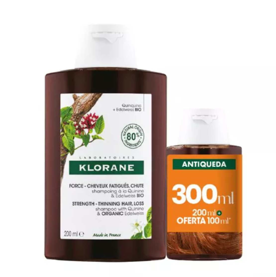 Klorane Capillary Shampoo Quinine Bio 200mL + Offer Shampoo 100mL - Healtsy