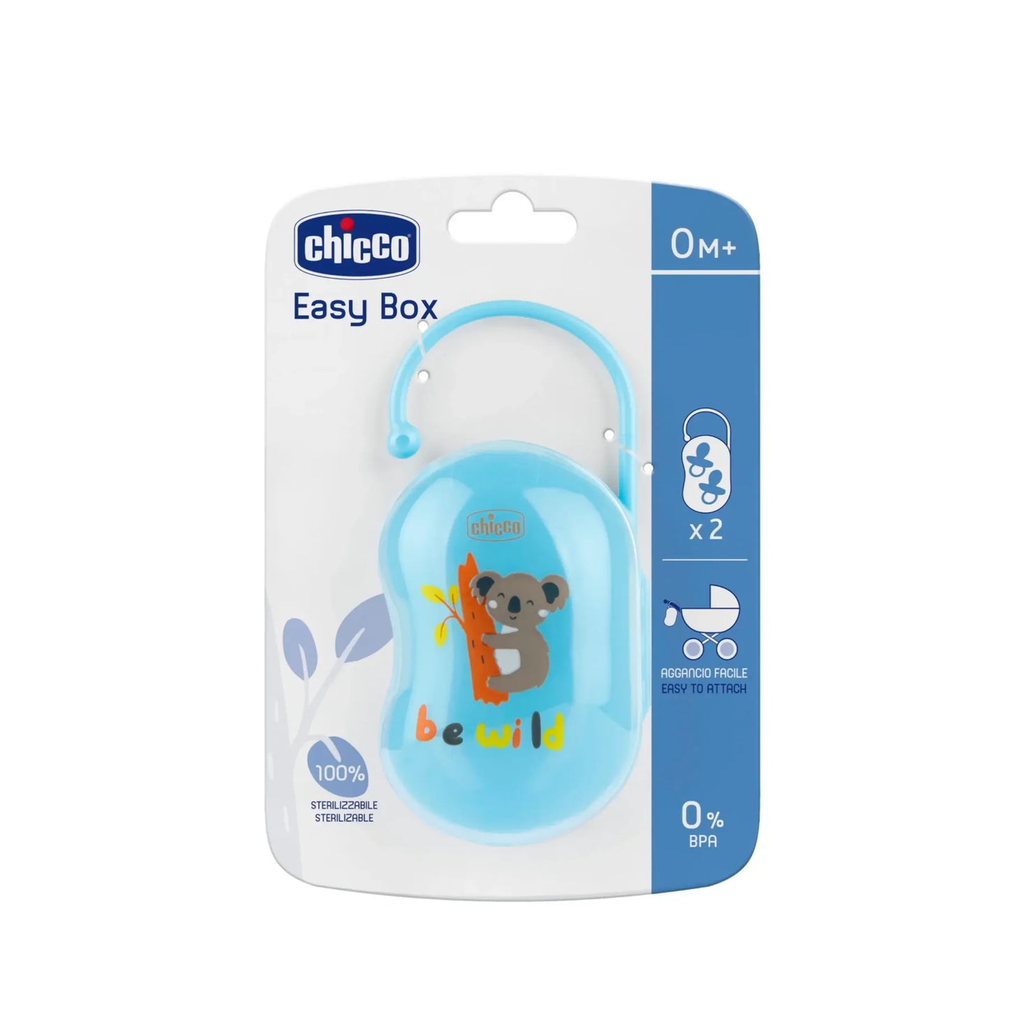 Chicco Porta Chupetas Duplo_ Azul