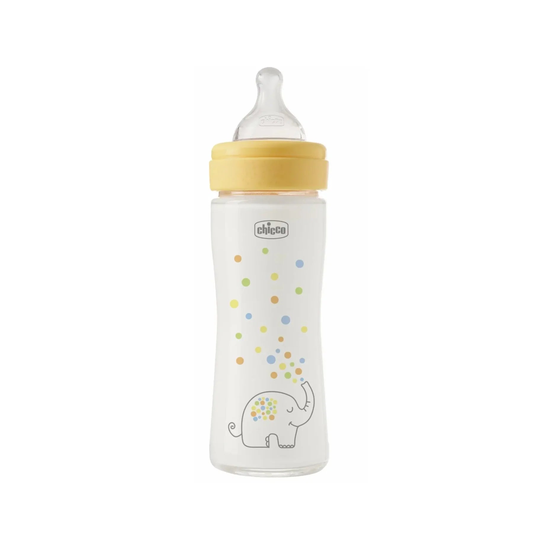 Chicco Perfect Easy Glass Bottle Neutral 240ml 0M+ (Ch.Bib20252300000) - Healtsy