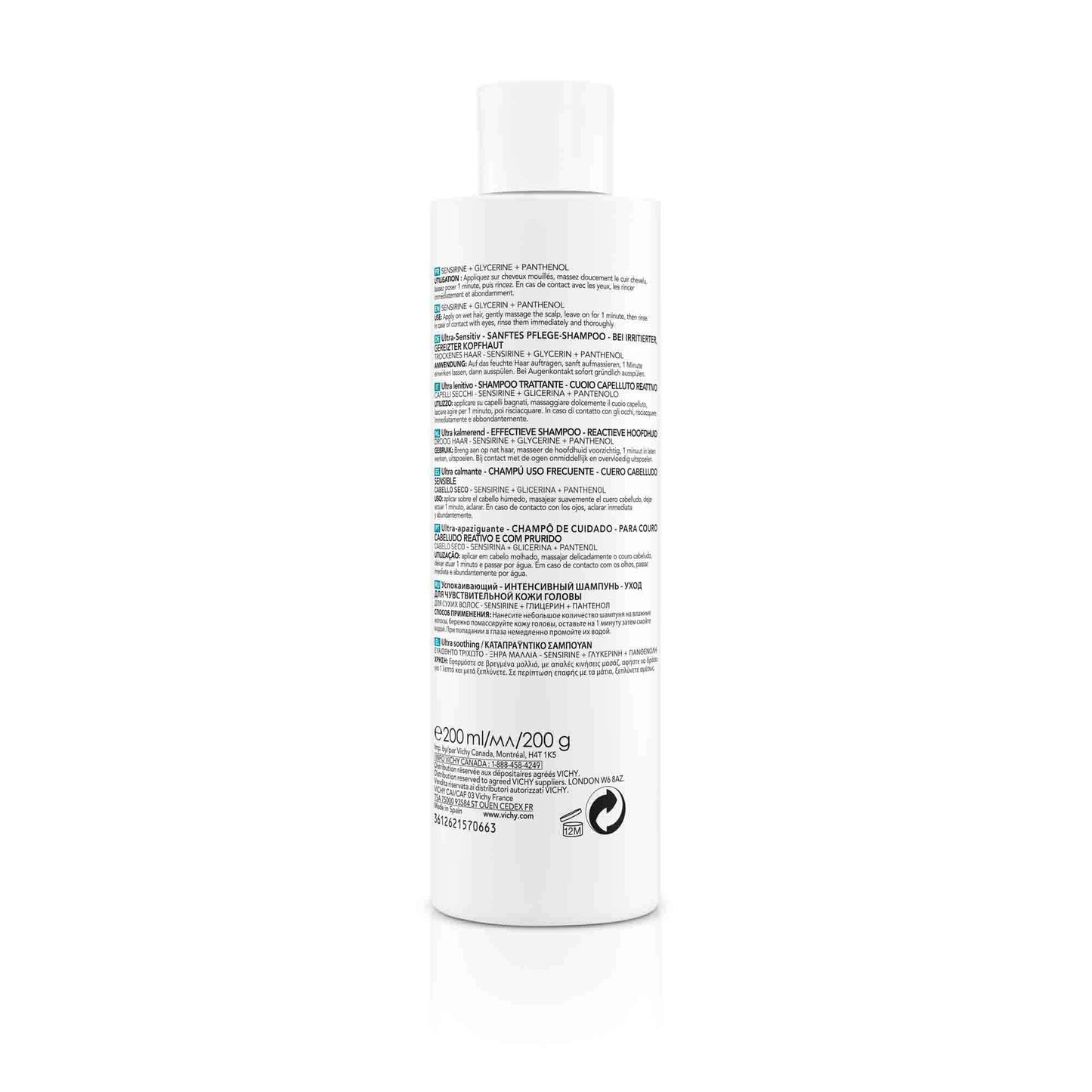 Dercos Ultra-Soothing Dry Hair Shampoo - 200ml - Healtsy