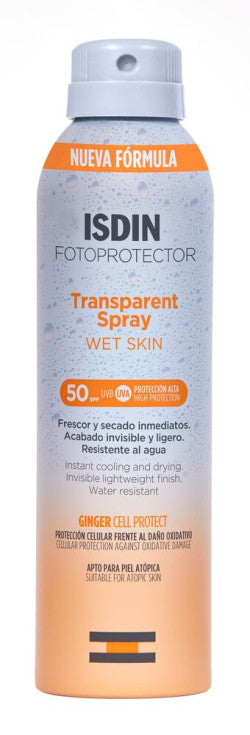 ISDIN Fotoprotector Transparent Spray WET SKIN SPF50 250ML - Healtsy