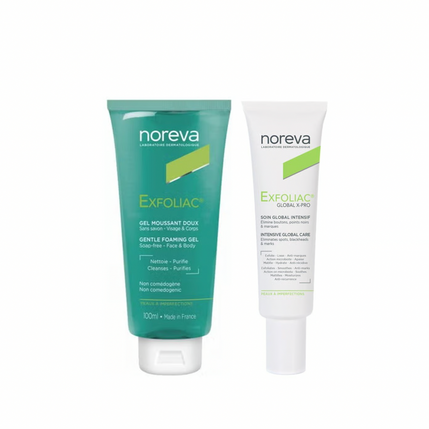 Noreva Exfoliac Global X-Pro - 30ml + Free Offer Purifying Gel - 100ml - Healtsy