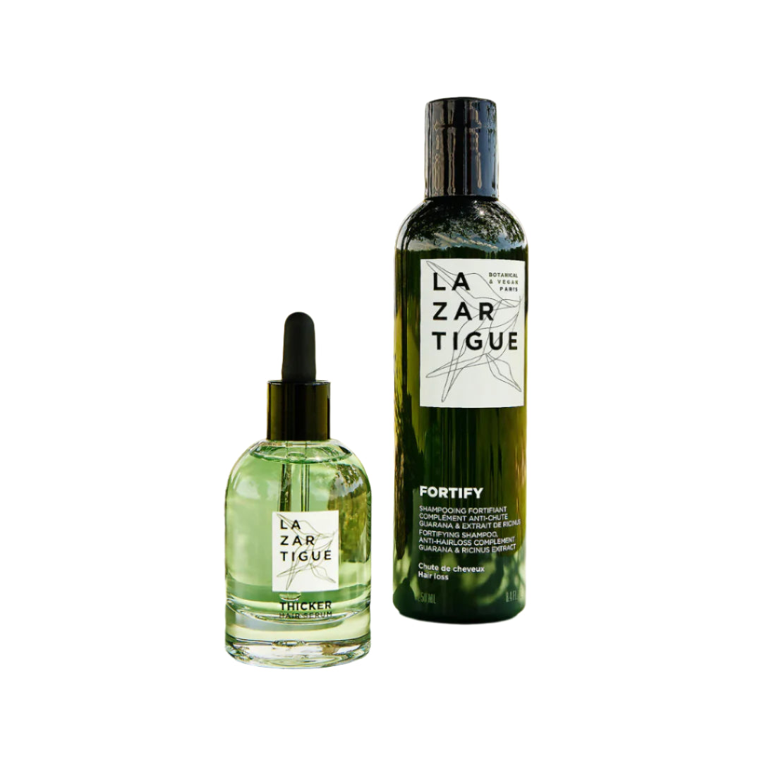 Lazartigue Thicker Redensifying Serum - 50ml + Fortify Fortifying Shampoo Anti-hair loss supplement - 250 ml - Healtsy
