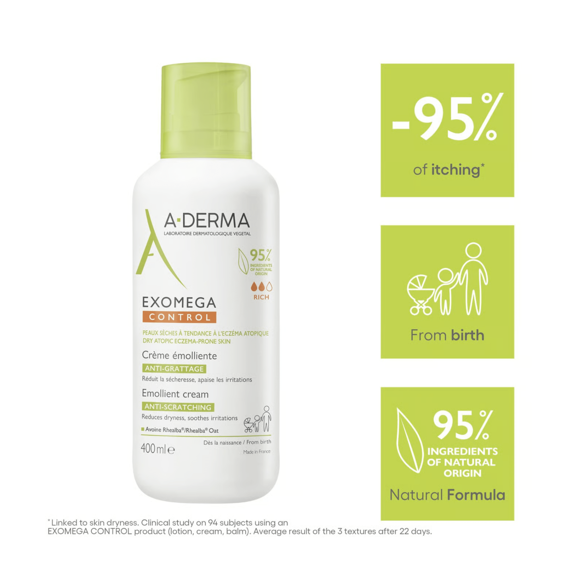 A - Derma Exomega Control Cream - 400ml + Offer Shower Oil - 200ml – Buy Now at Healtsy