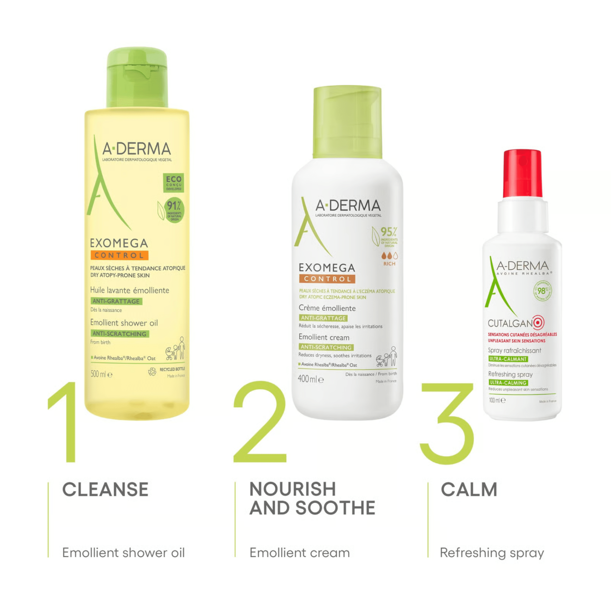 A - Derma Exomega Control Cream - 400ml + Offer Shower Oil - 200ml – Buy Now at Healtsy