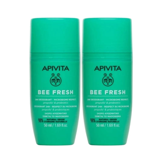 Apivita Bee Fresh Deo 24H - 50ml (Twin Pack) - Healtsy