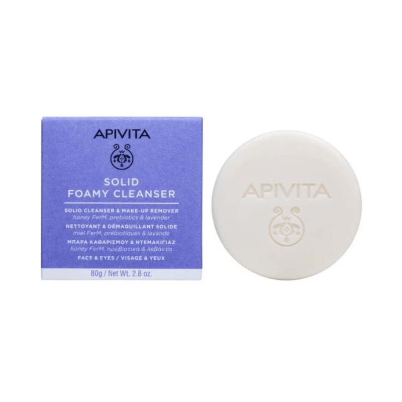 Apivita Solid Cleansing Foam Face/Eyes - 80G – Buy Now at Healtsy