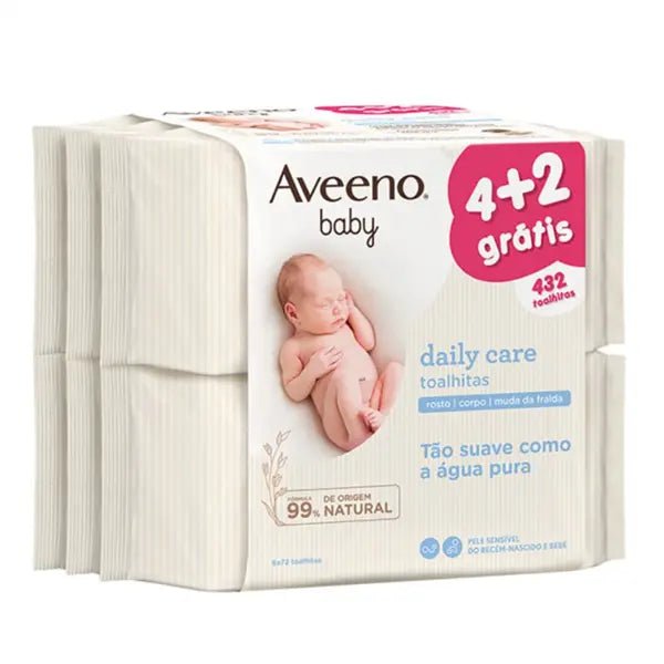 Aveeno Baby Cleansing Wipes (6x 72 units) – Buy Now at Healtsy