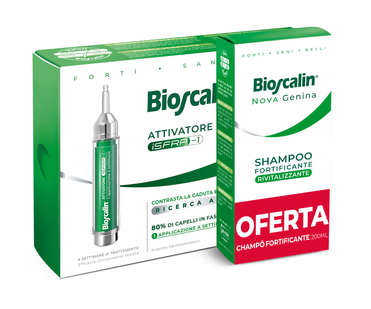 Bioscalin Hair Activator (x10 ampoules) + NovaGenina Volumizing Shampoo - 200ml - Healtsy