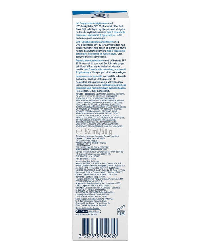 CeraVe AM Facial Moisturising Lotion SPF30 - 52ml – Buy Now at Healtsy