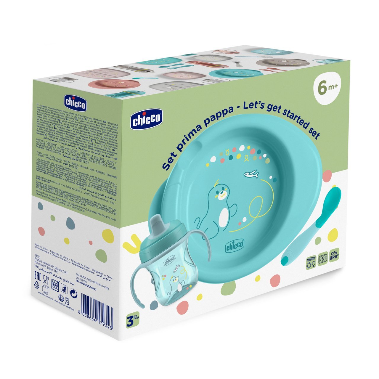 Chicco Baby Feeding Set _ Blue_ 6M+ (ref. Ch.Ali16200250000) – Buy Now at Healtsy