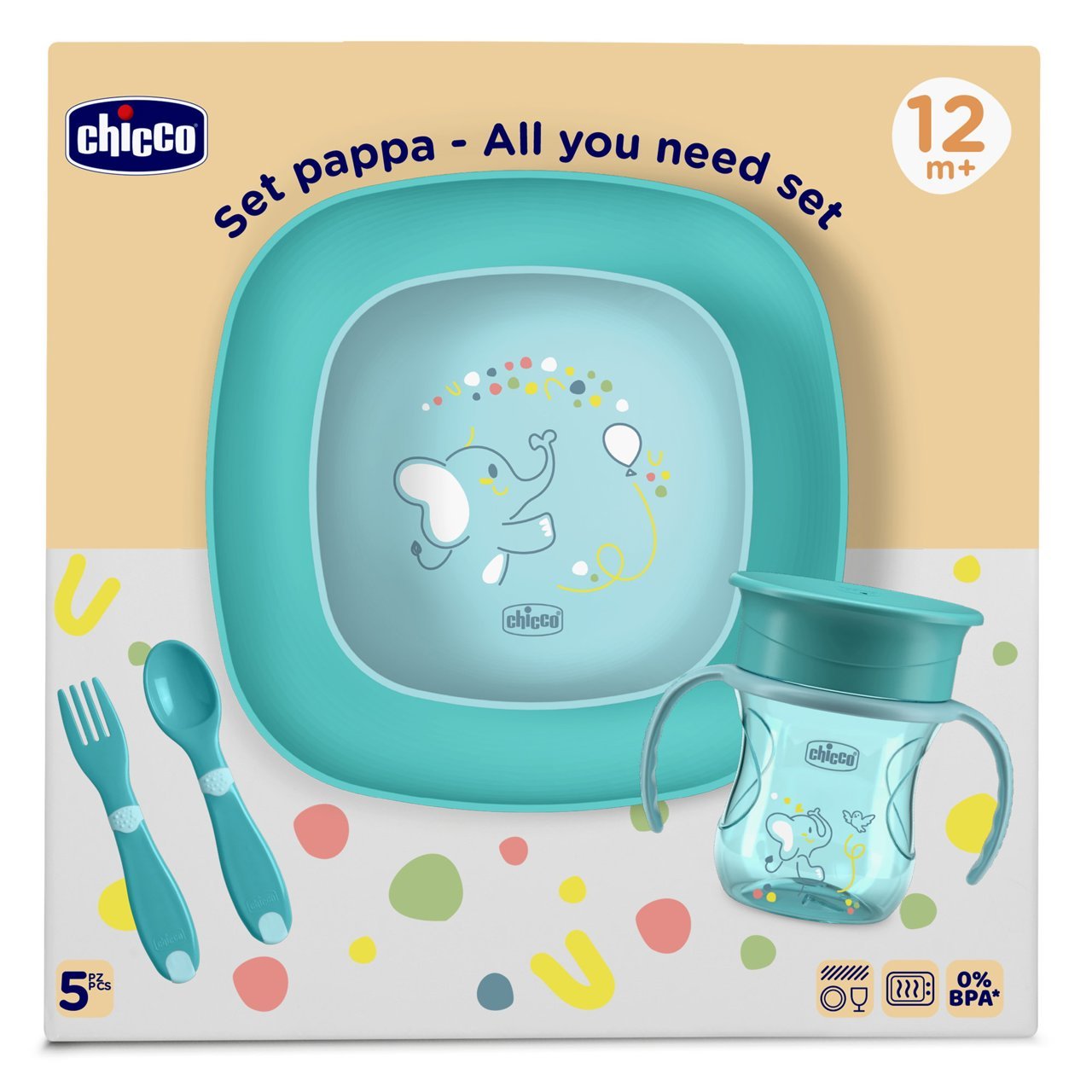 Chicco Baby Food Set_ Blue_ 12M+ (Ch.Ali16201250000) – Buy Now at Healtsy