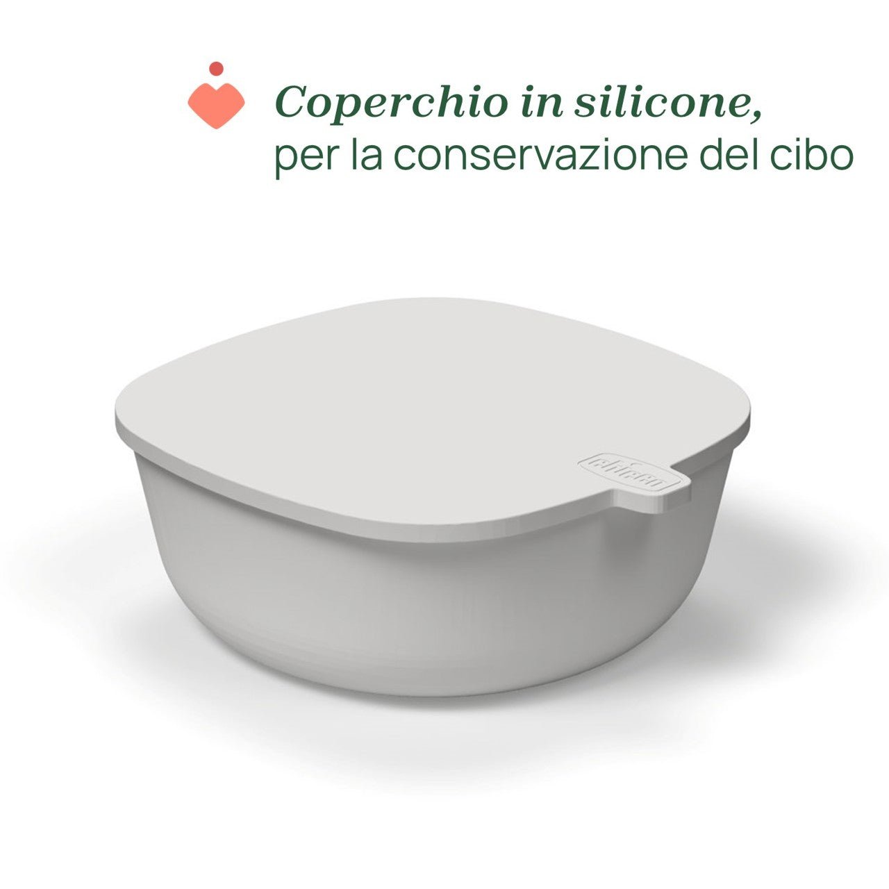 Chicco Bowl with Lid _ Gray _ 6M+ (ref. Ch.Ali16001450000) – Buy Now at Healtsy