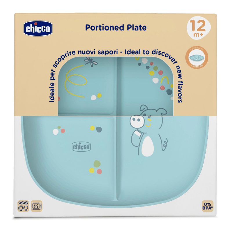 Chicco Divided Plate _Blue _ 18M+ (ref. Ch.Ali16003250000) – Buy Now at Healtsy