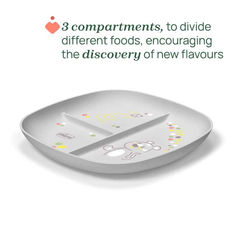 Chicco Divided Plate _ Grey _ 18M+ (ref. Ch.Ali16003350000 ) – Buy Now at Healtsy