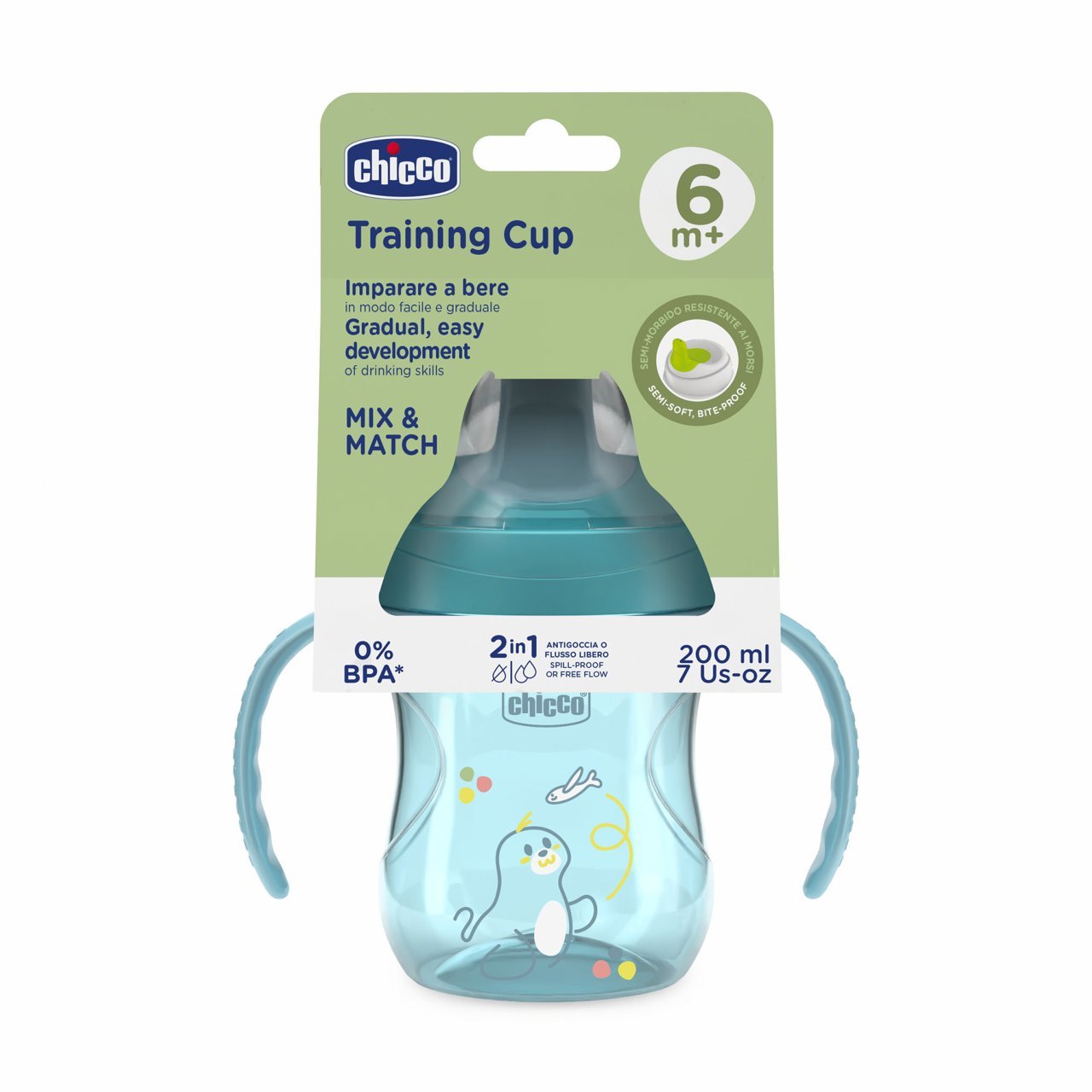 Chicco Learning Cup_ Blue_ 6M+ (ref. Ch.Ali6921250000) – Buy Now at Healtsy