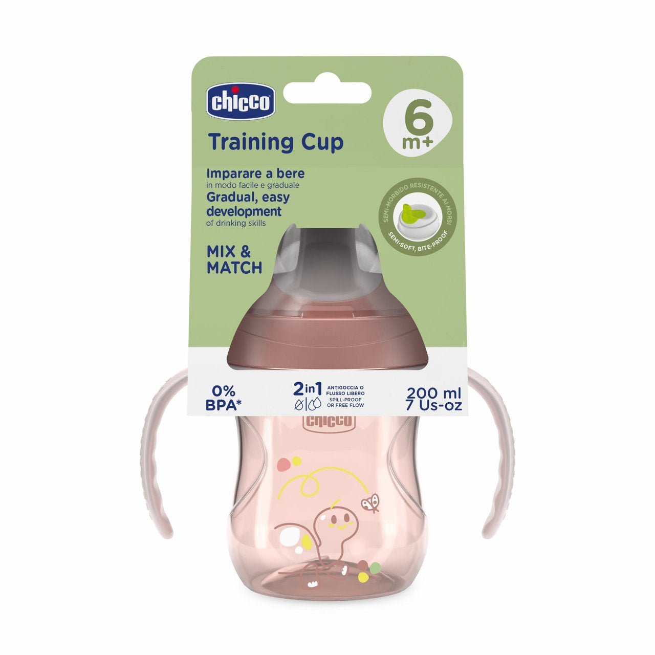 Chicco Learning Cup_ Pink_ 6M+ (ref. Ch.Ali6921150000) – Buy Now at Healtsy