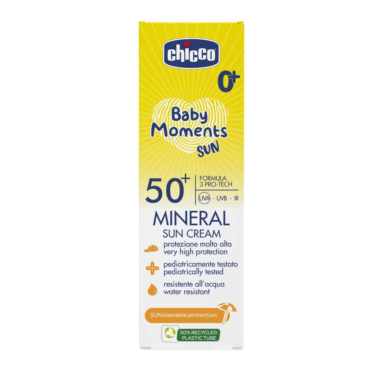 Chicco Mineral cream SPF50+ - 75ml – Buy Now at Healtsy