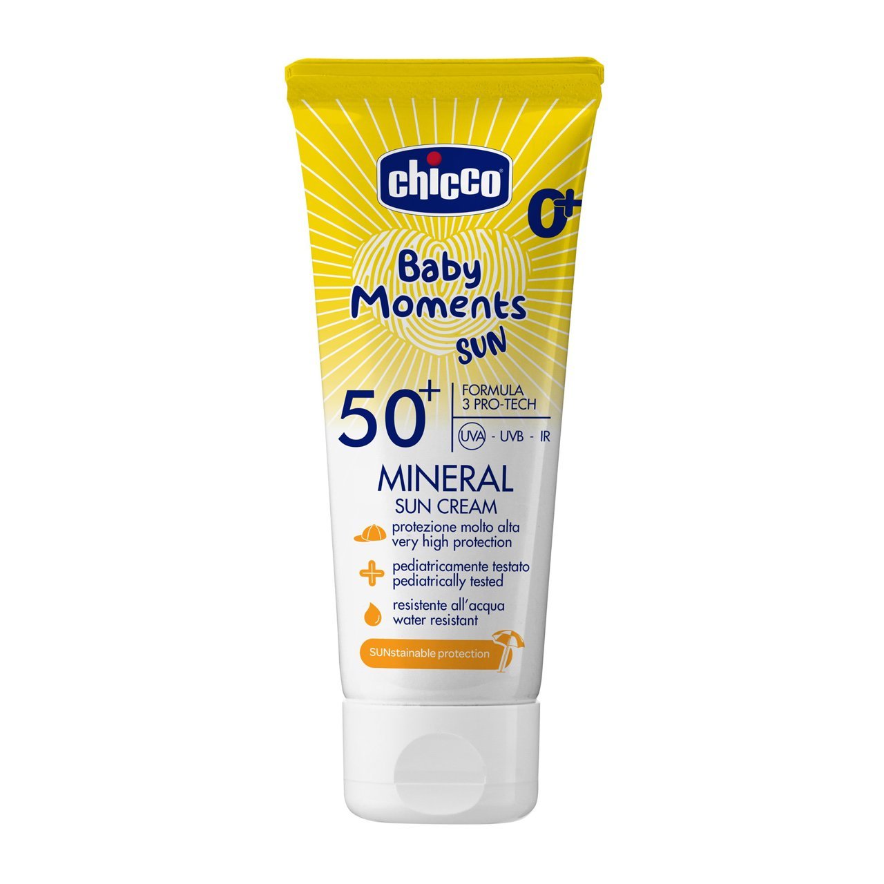 Chicco Mineral cream SPF50+ - 75ml – Buy Now at Healtsy