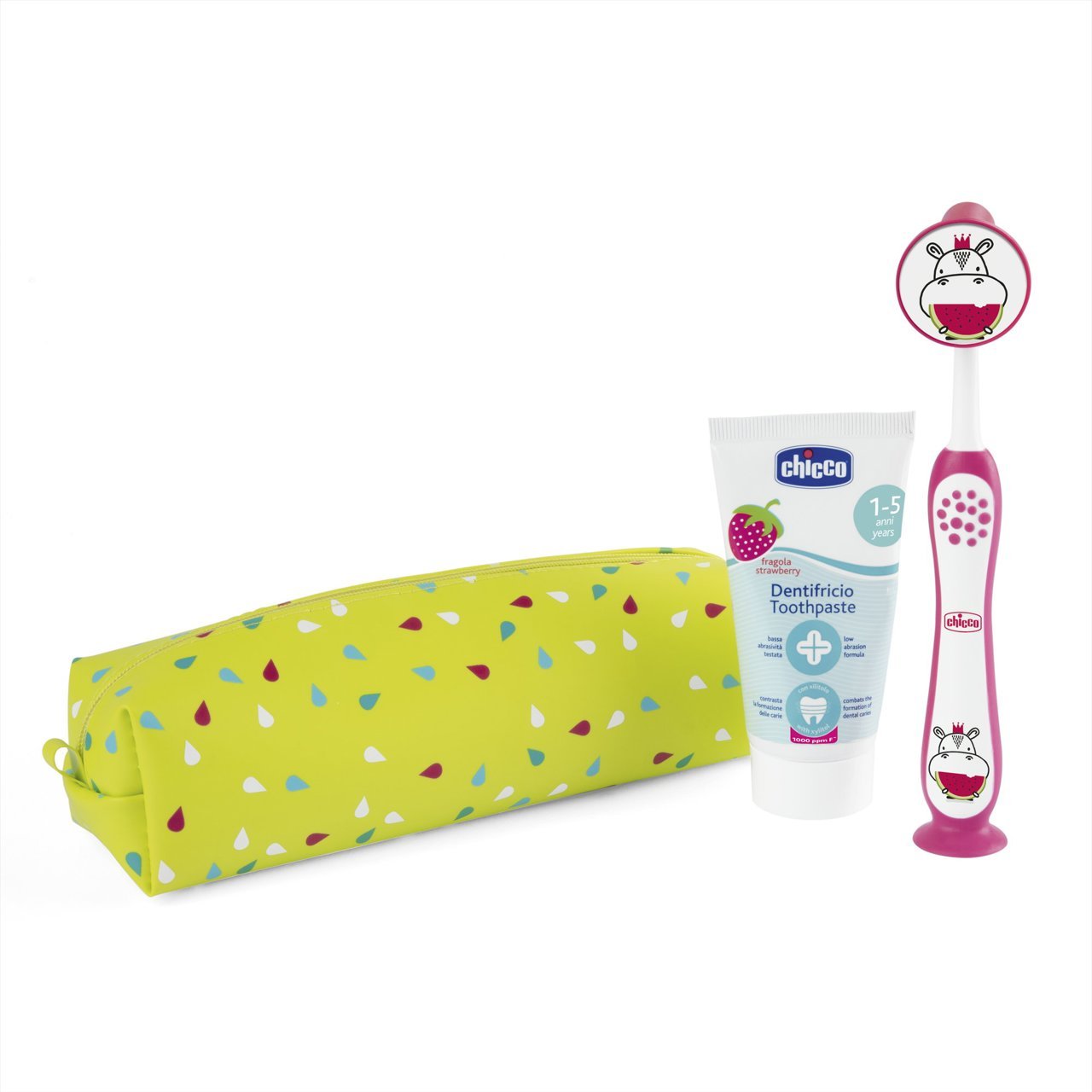 Chicco Pink Hypo Oral Hygiene Set _3 - 6Y – Buy Now at Healtsy
