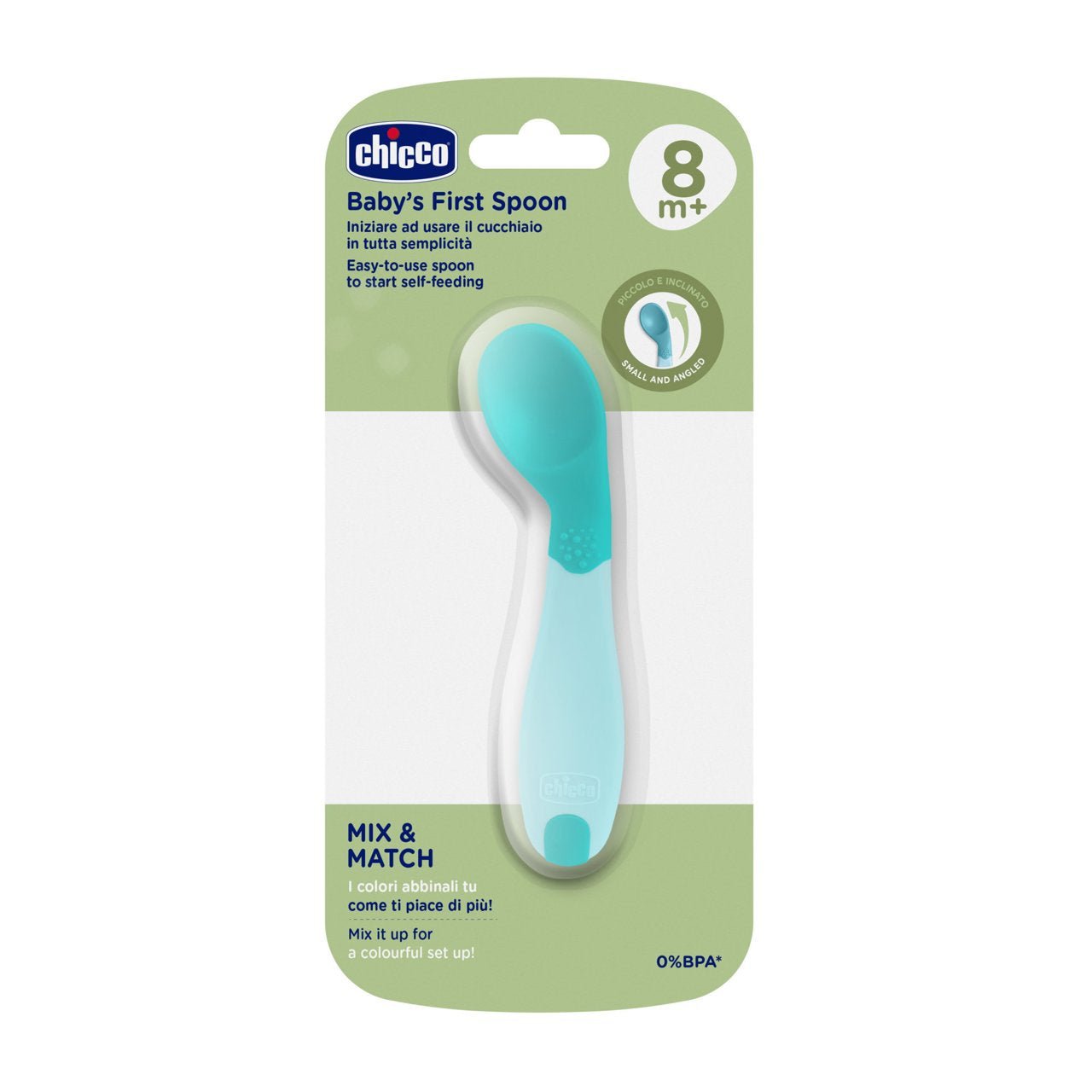 Chicco Prime Spoon _ Blue _ 8M+(ref. Ch.Ali16100250000 ) – Buy Now at Healtsy