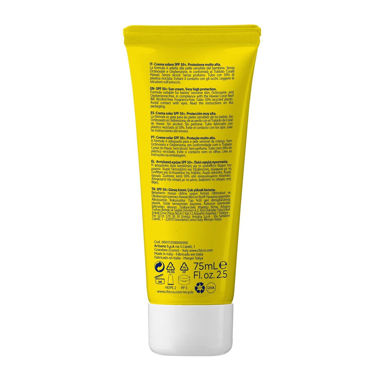 Chicco Sun Cream SPF50+ - 75ml – Buy Now at Healtsy