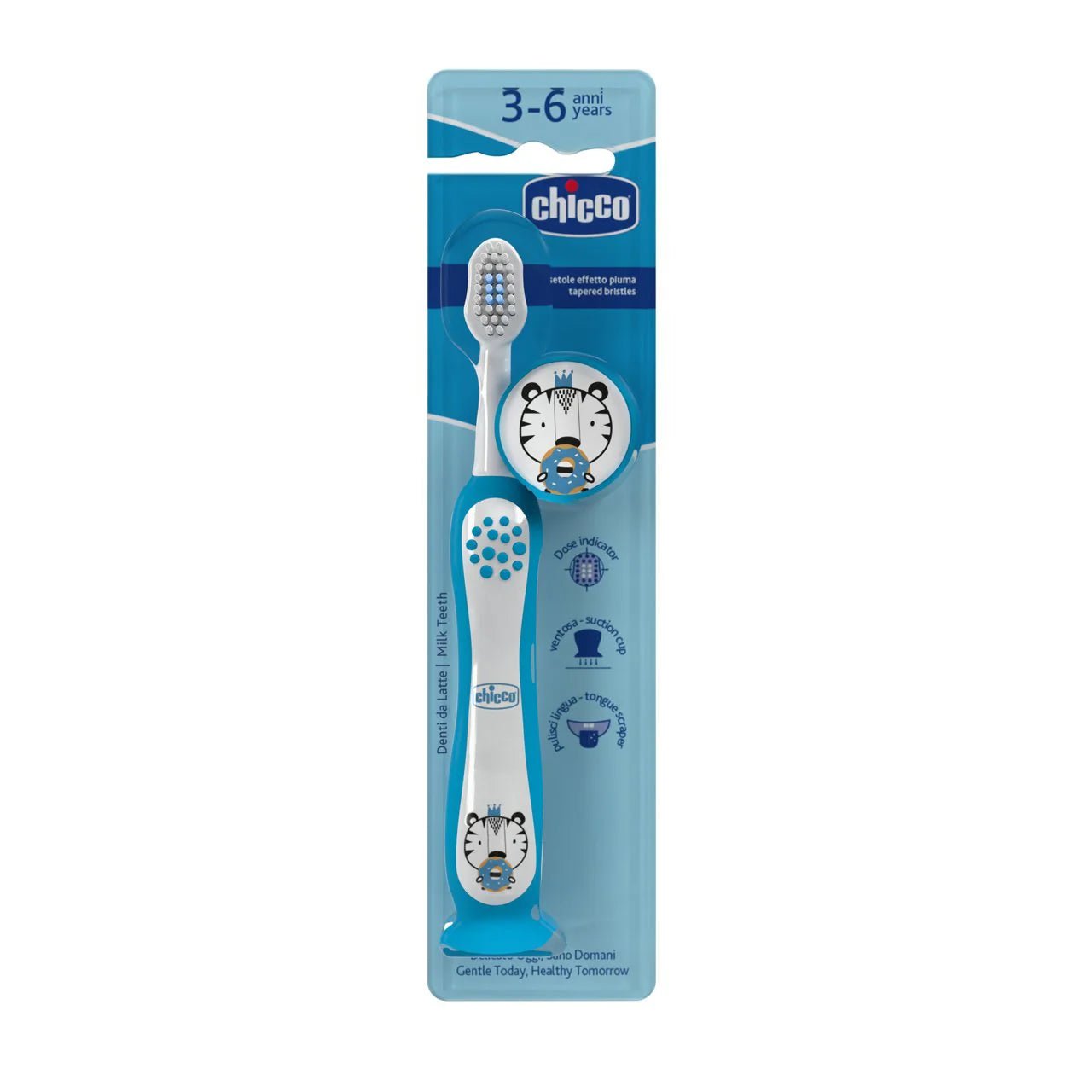Chicco Toothbrush Milk Tiger_ 3 - 6Y – Buy Now at Healtsy