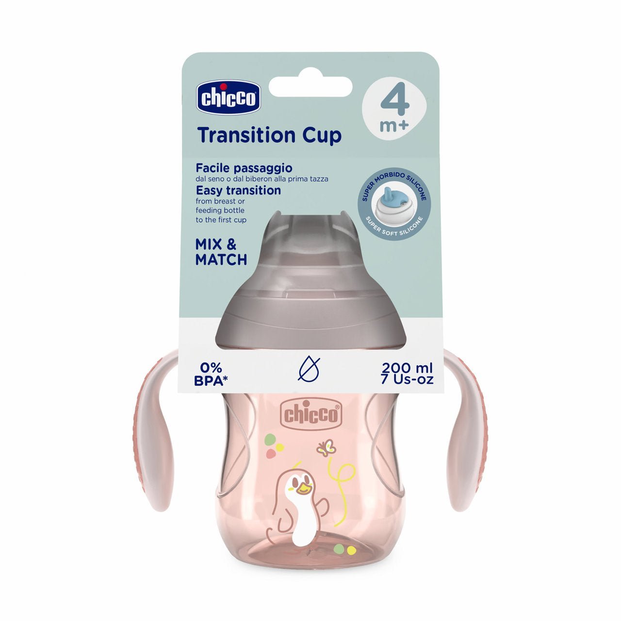 Chicco Transition Cup_ Pink_ 4M+ (ref. Ch.Ali6911150000) – Buy Now at Healtsy