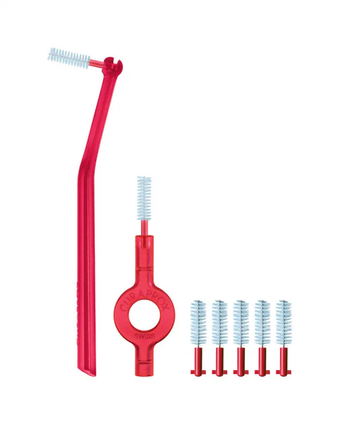 Curaprox Perio Plus Interdental Brush Kit Cps 405 (x5 units) With Uhs 451 Handle - Healtsy