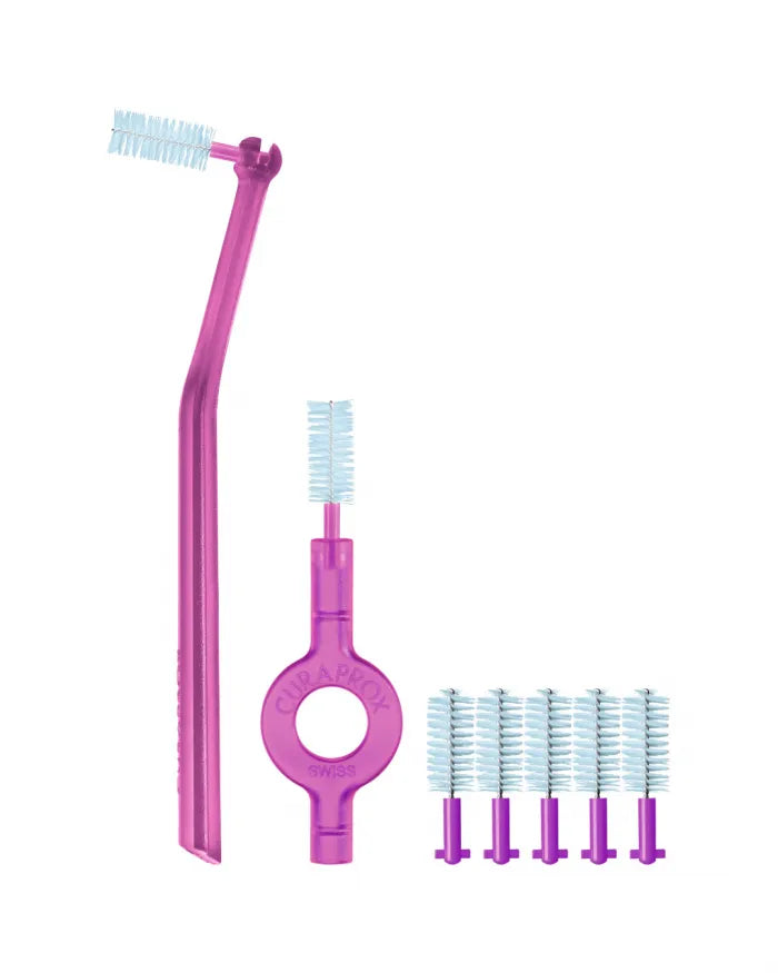 Curaprox Perio Plus Interdental Brush Kit Cps 406 (x5 units) w/ Cable Uhs 451 - Healtsy