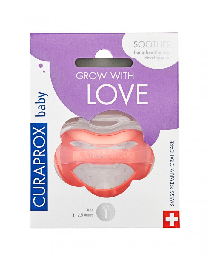 Curaprox Baby Pacifier Silicone Coral Size 1 – Buy Now at Healtsy