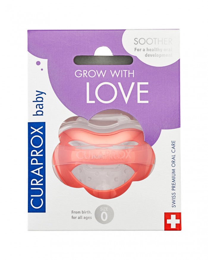 Curaprox Baby Pacifier Silicone_ Coral_ Tam. 0 – Buy Now at Healtsy