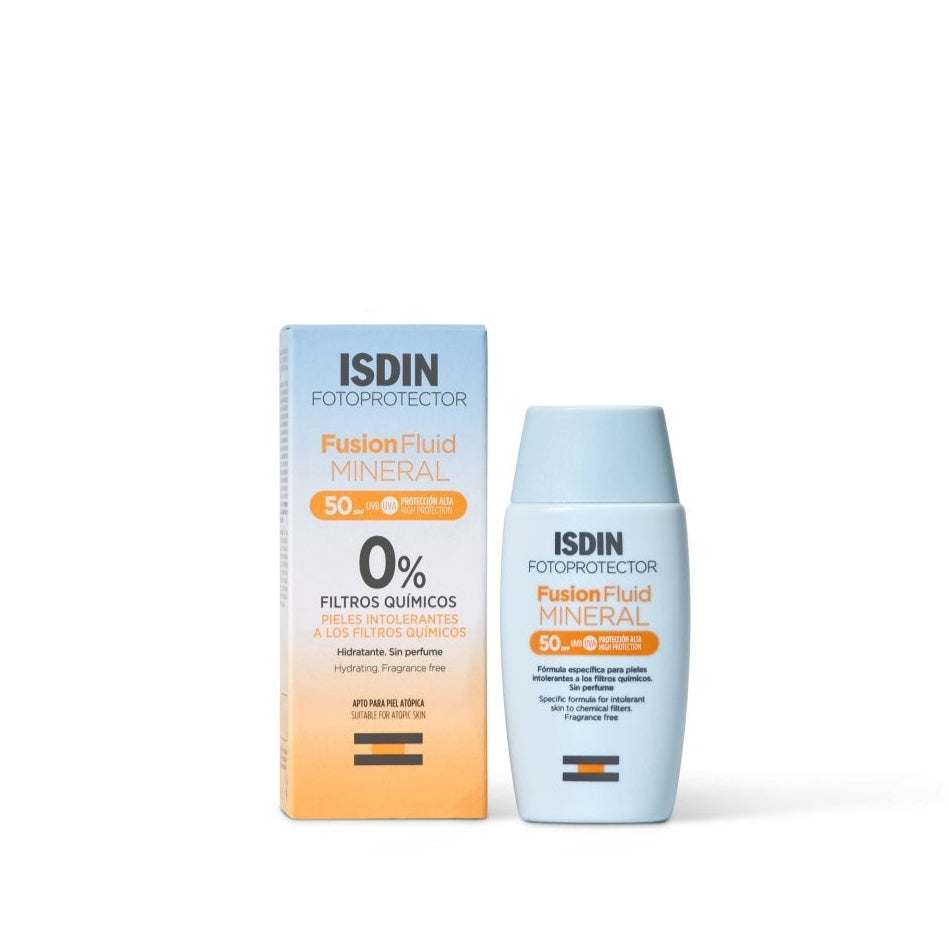 Isdin Photoprotector Fusion Fluid Mineral SPF50 - 50ml – Buy Now at Healtsy